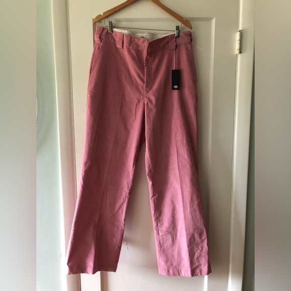Dickies Womens pink Corduroy Pants Size 14 wide leg - Picture 7 of 15